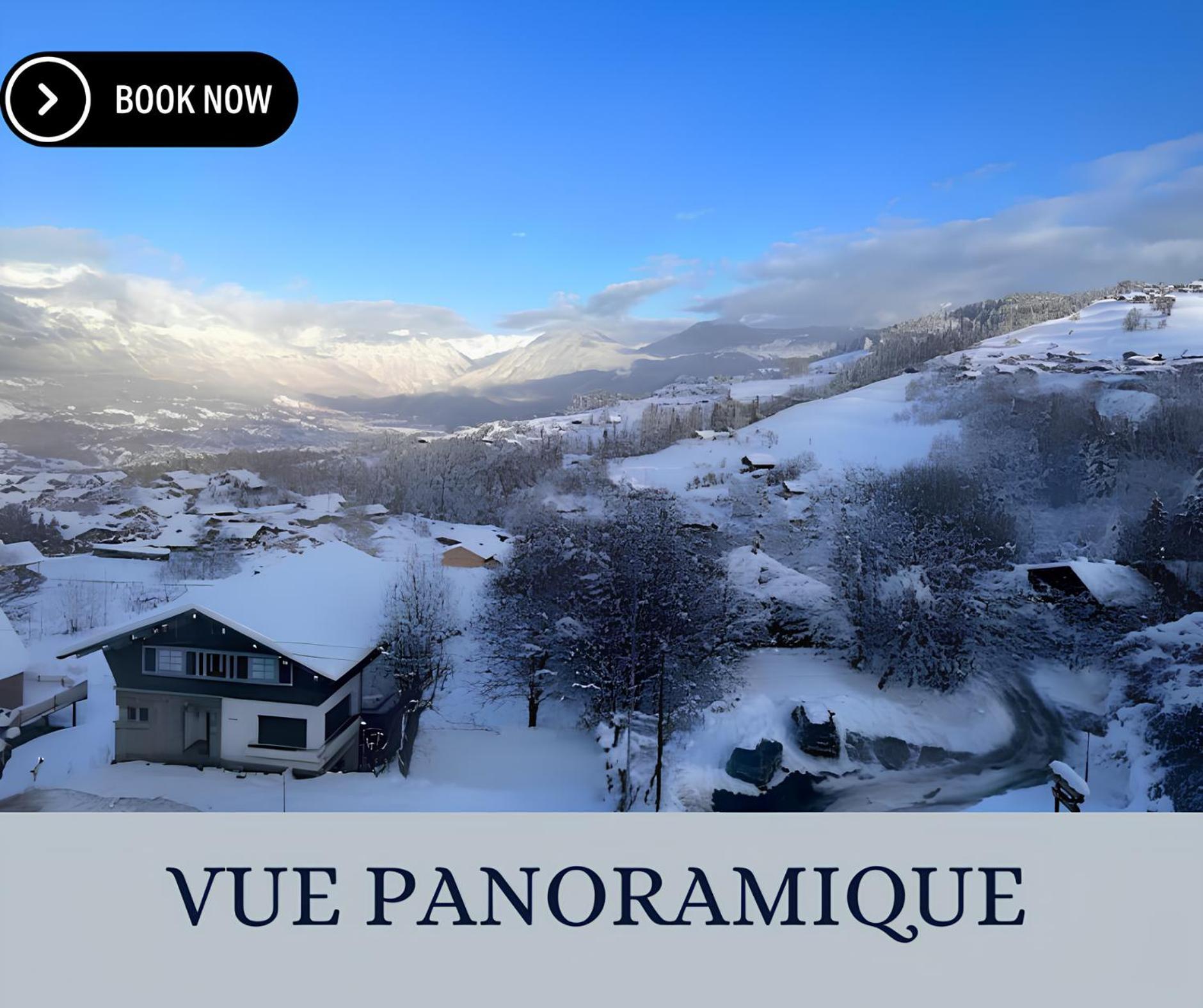 Vue Mont Blanc, Ski Et Village Combloux Exterior foto